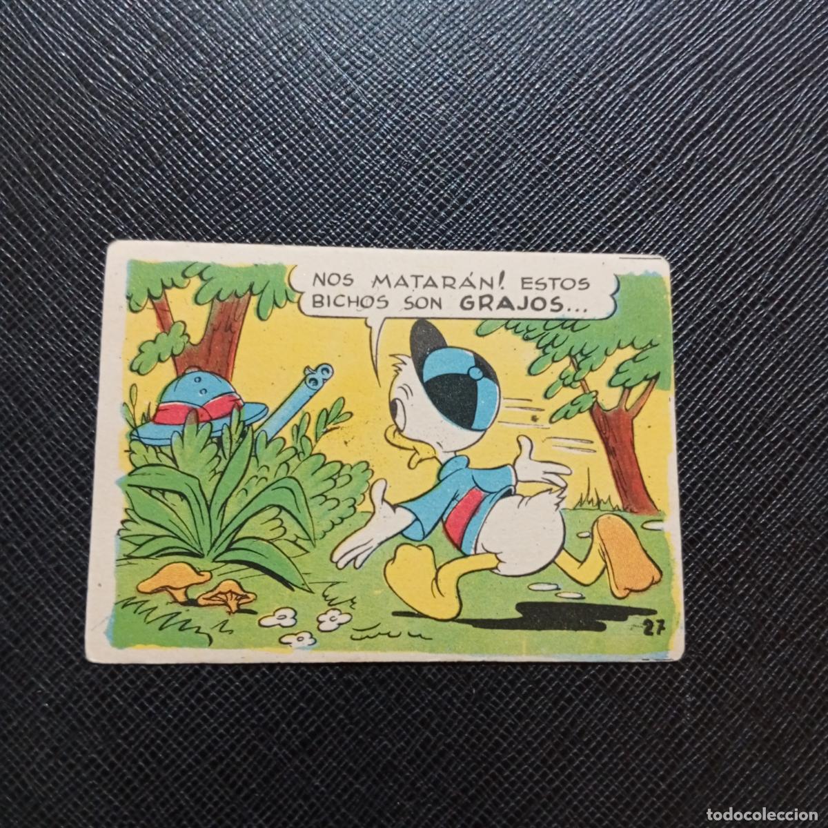 Coleccionismo cromos antiguos: 27 EL PATO DONALD VA DE CAZA CHOCOLATES LLOVERAS DISNEY 1948 CROMO - SIN PEGAR - A214 PG208