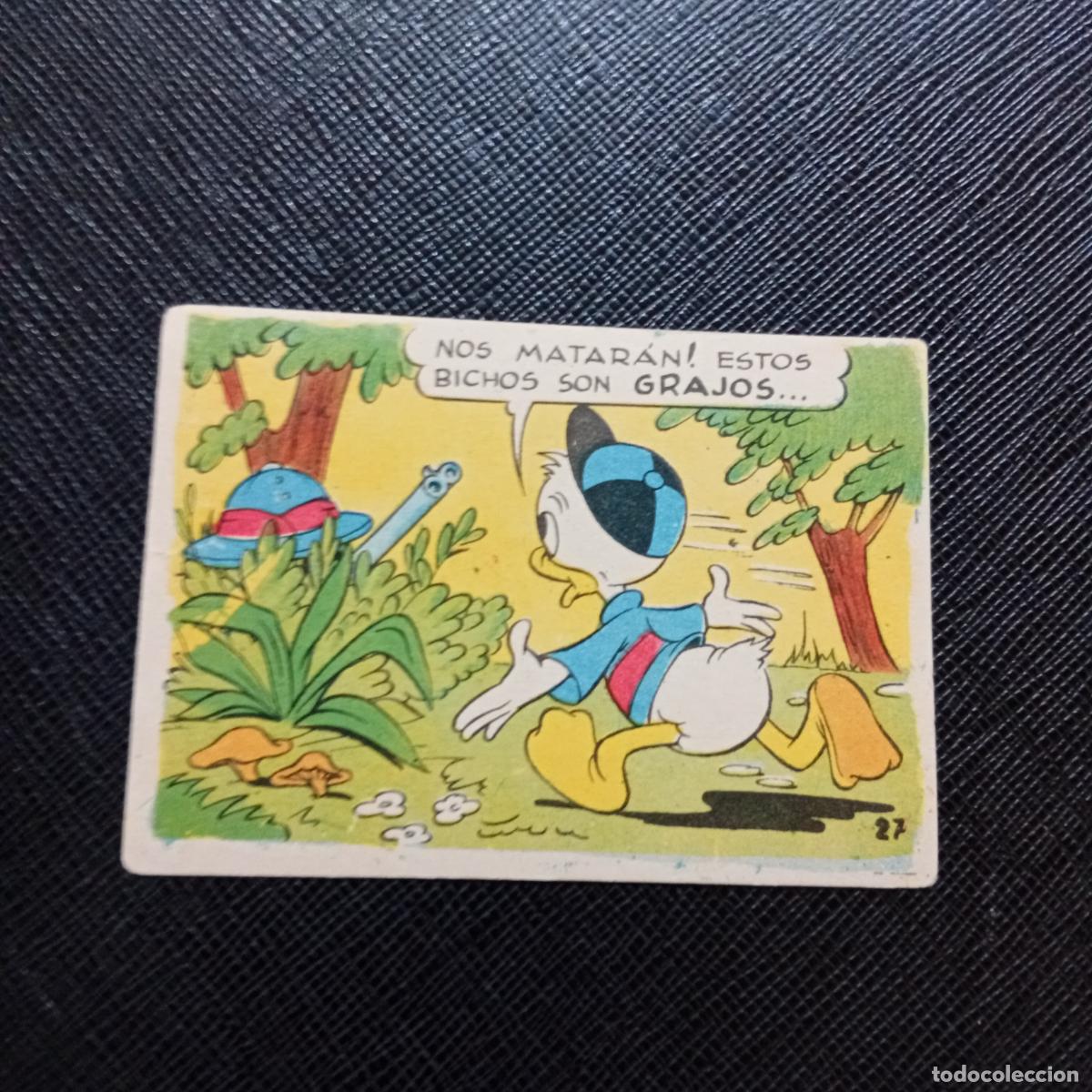 Coleccionismo cromos antiguos: 27 EL PATO DONALD VA DE CAZA CHOCOLATES LLOVERAS DISNEY 1948 CROMO - SIN PEGAR - A214 PG190