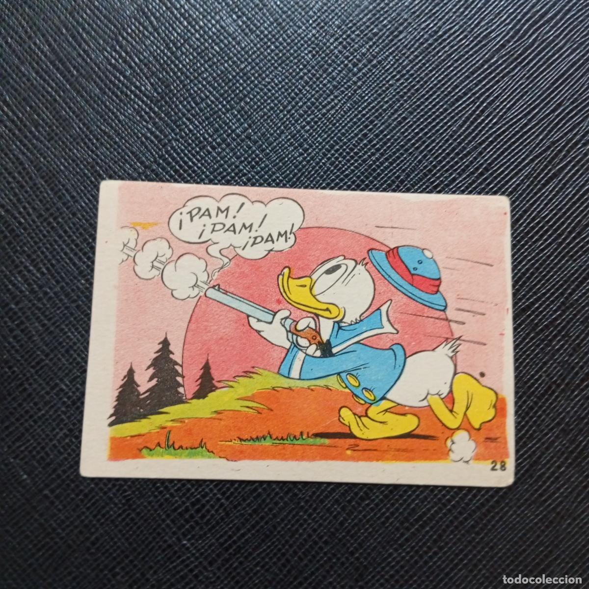 Coleccionismo cromos antiguos: 28 EL PATO DONALD VA DE CAZA CHOCOLATES LLOVERAS DISNEY 1948 CROMO - SIN PEGAR - A214 PG208 B