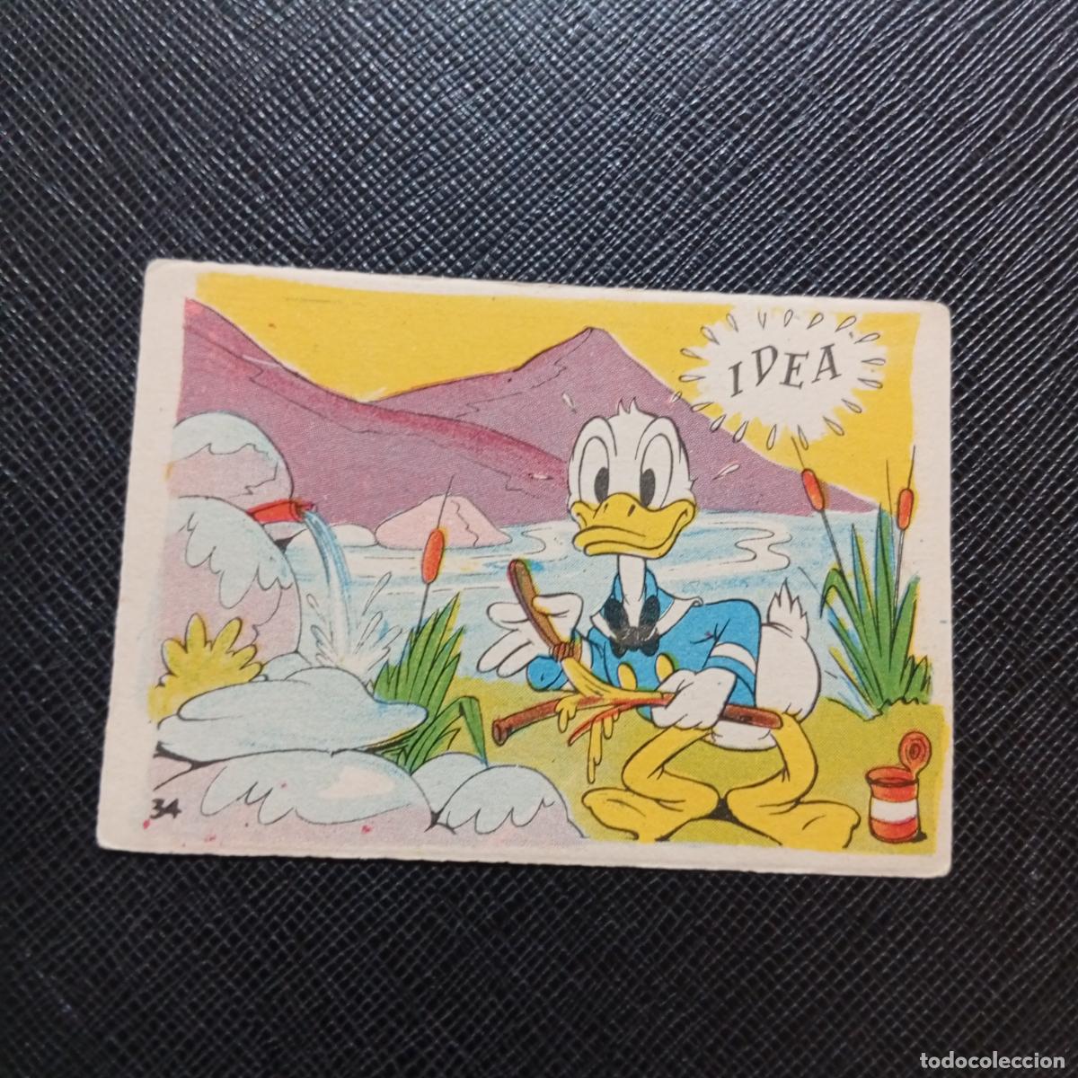 Coleccionismo cromos antiguos: 34 EL PATO DONALD VA DE CAZA CHOCOLATES LLOVERAS DISNEY 1948 CROMO - SIN PEGAR - A214 PG226