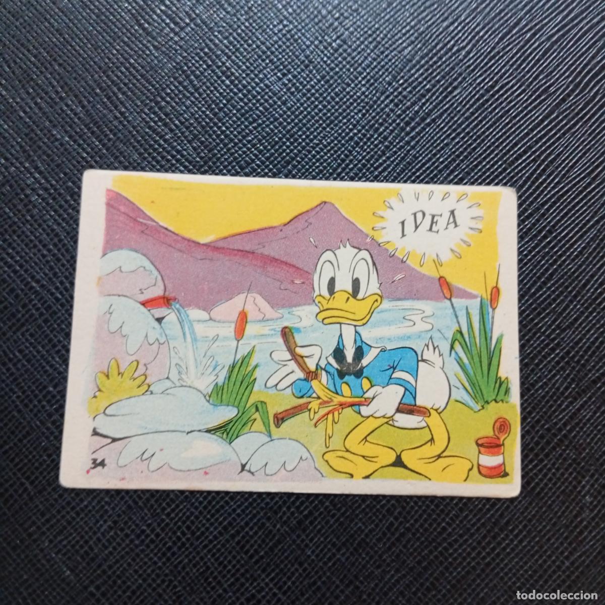 Coleccionismo cromos antiguos: 34 EL PATO DONALD VA DE CAZA CHOCOLATES LLOVERAS DISNEY 1948 CROMO - SIN PEGAR - A214 PG199