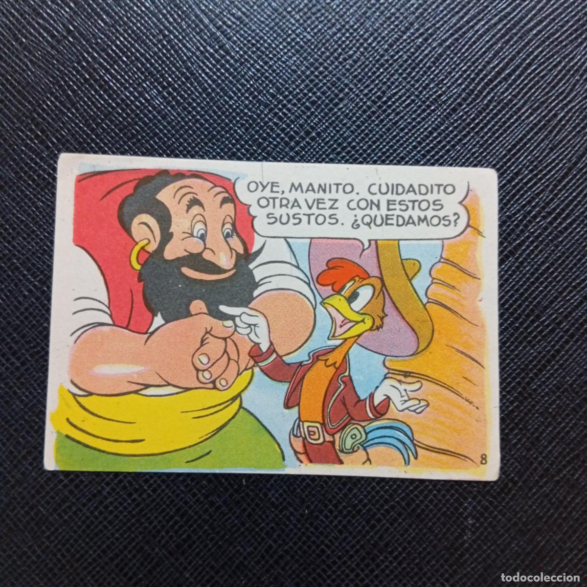 Coleccionismo cromos antiguos: 8 LOS TRES CABALLEROS Y STROMBOLI CHOCOLATES LLOVERAS DISNEY 1948 CROMO - SIN PEGAR - A214 PG208 B
