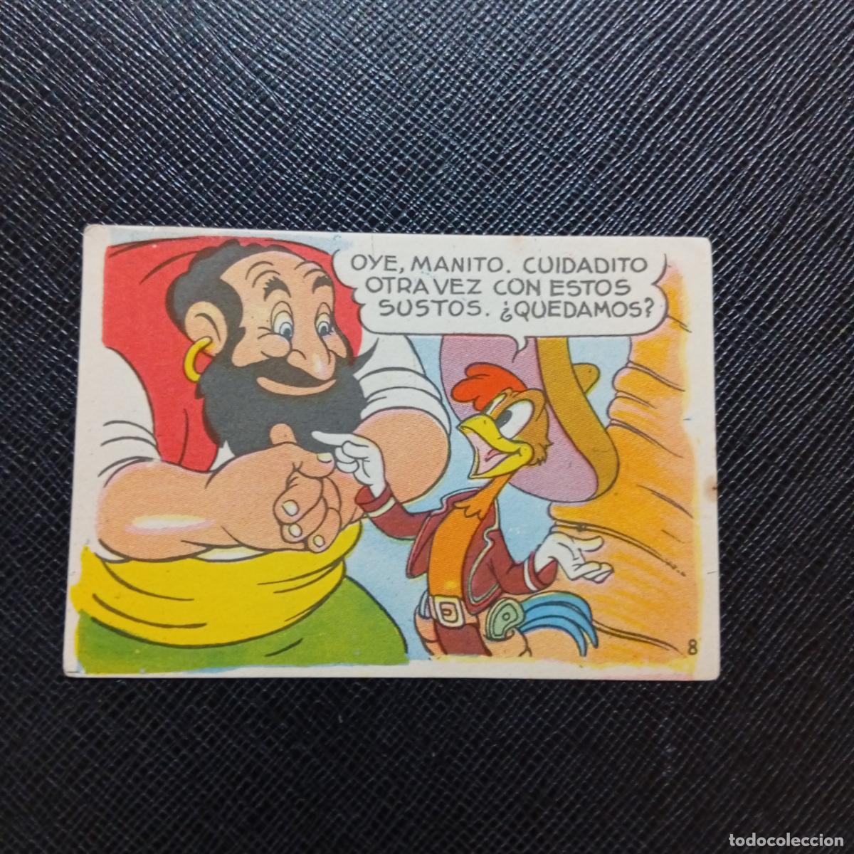Coleccionismo cromos antiguos: 8 LOS TRES CABALLEROS Y STROMBOLI CHOCOLATES LLOVERAS DISNEY 1948 CROMO - SIN PEGAR - A214 PG217
