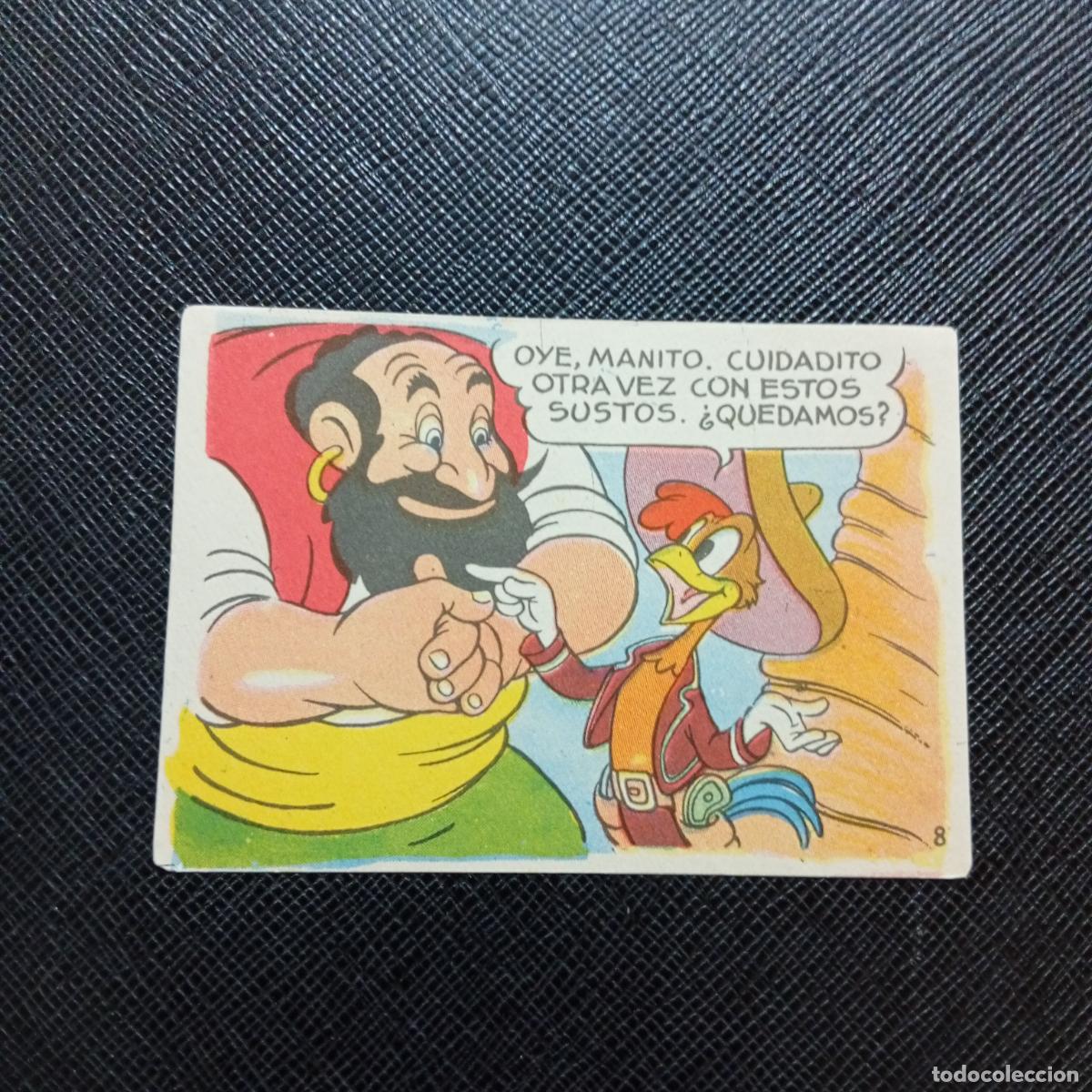 Collectionnisme Cartes &agrave; collectionner anciennes: 8 LOS TRES CABALLEROS Y STROMBOLI CHOCOLATES LLOVERAS DISNEY 1948 CROMO - SIN PEGAR - A214 PG244 B