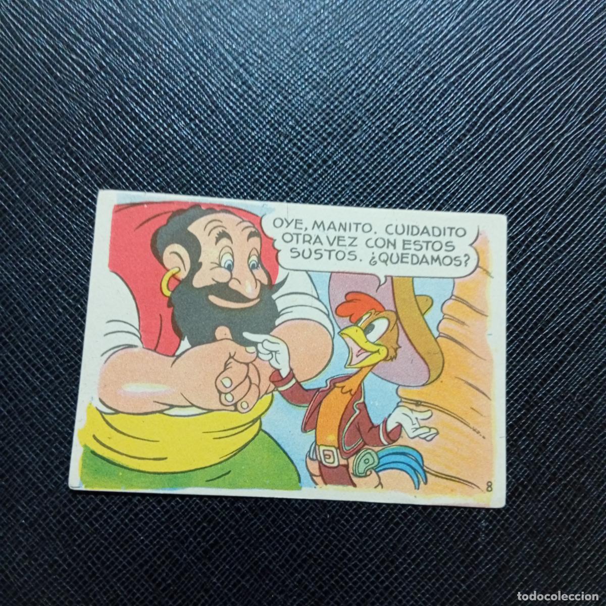 Coleccionismo cromos antiguos: 8 LOS TRES CABALLEROS Y STROMBOLI CHOCOLATES LLOVERAS DISNEY 1948 CROMO - SIN PEGAR - A214 PG280 B
