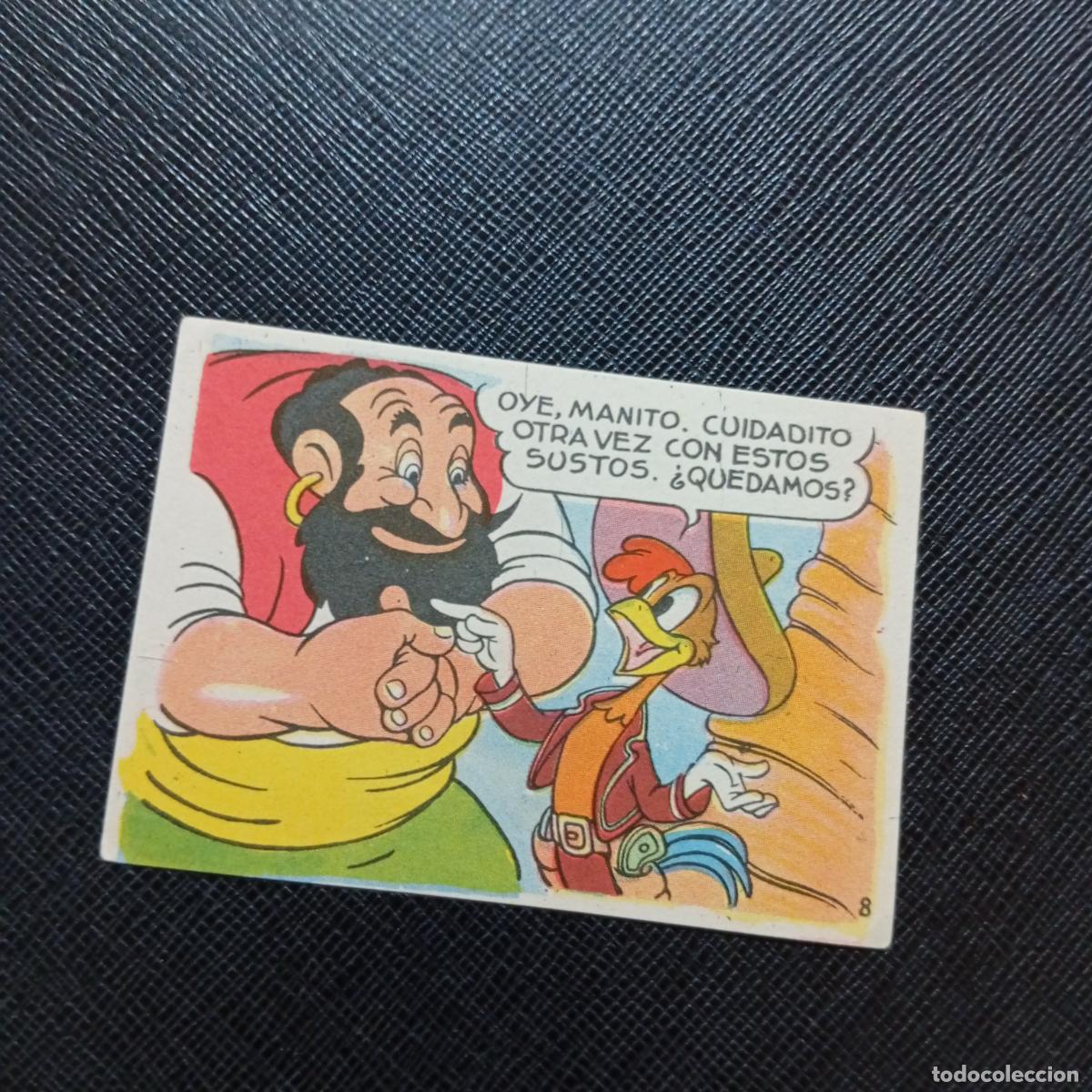 Coleccionismo cromos antiguos: 8 LOS TRES CABALLEROS Y STROMBOLI CHOCOLATES LLOVERAS DISNEY 1948 CROMO - SIN PEGAR - A214 PG307