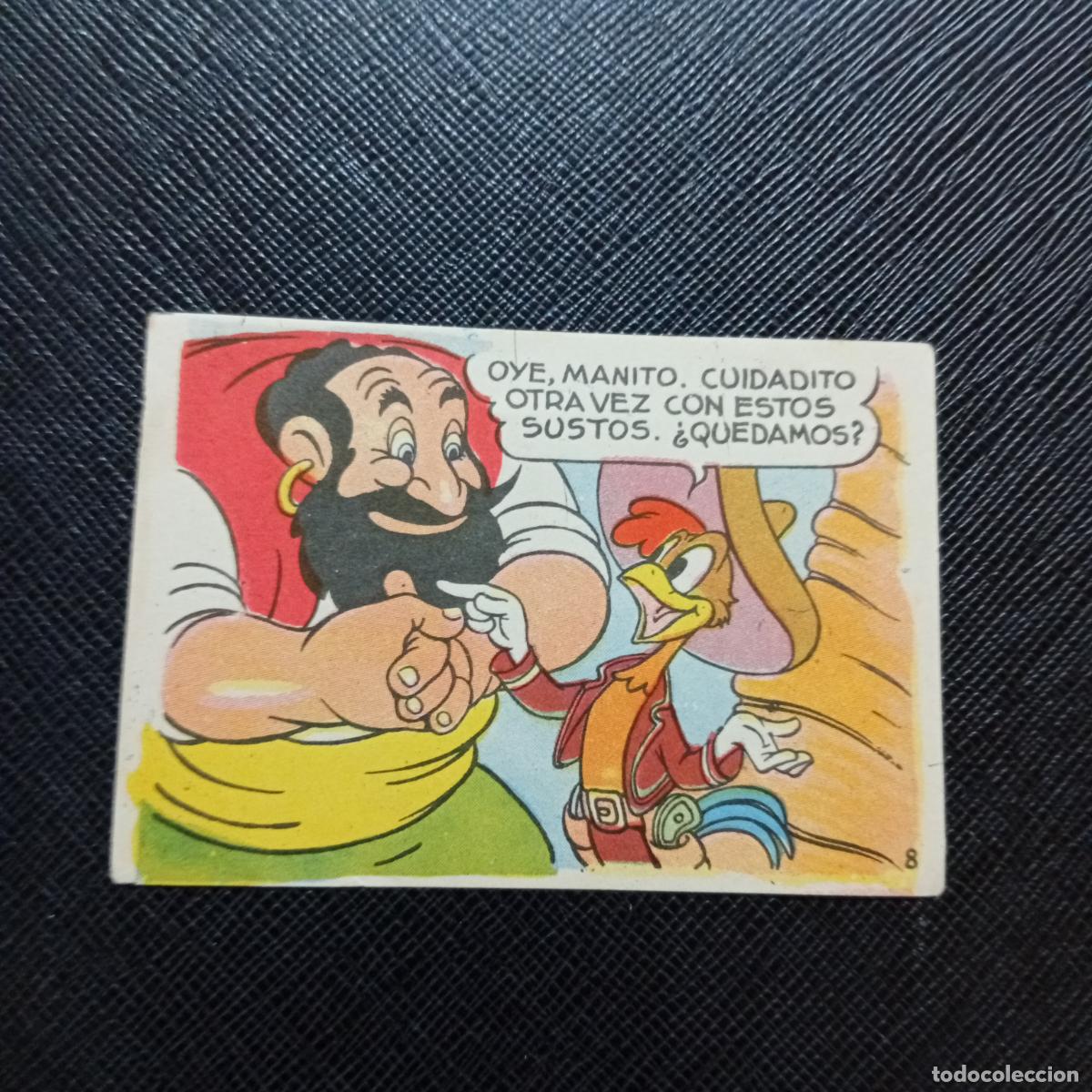 Coleccionismo cromos antiguos: 8 LOS TRES CABALLEROS Y STROMBOLI CHOCOLATES LLOVERAS DISNEY 1948 CROMO - SIN PEGAR - A214 PG316