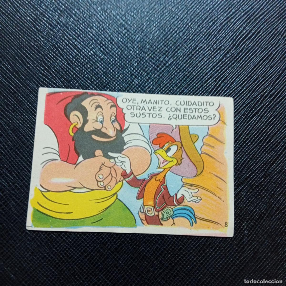 Coleccionismo cromos antiguos: 8 LOS TRES CABALLEROS Y STROMBOLI CHOCOLATES LLOVERAS DISNEY 1948 CROMO - SIN PEGAR - A214 PG334