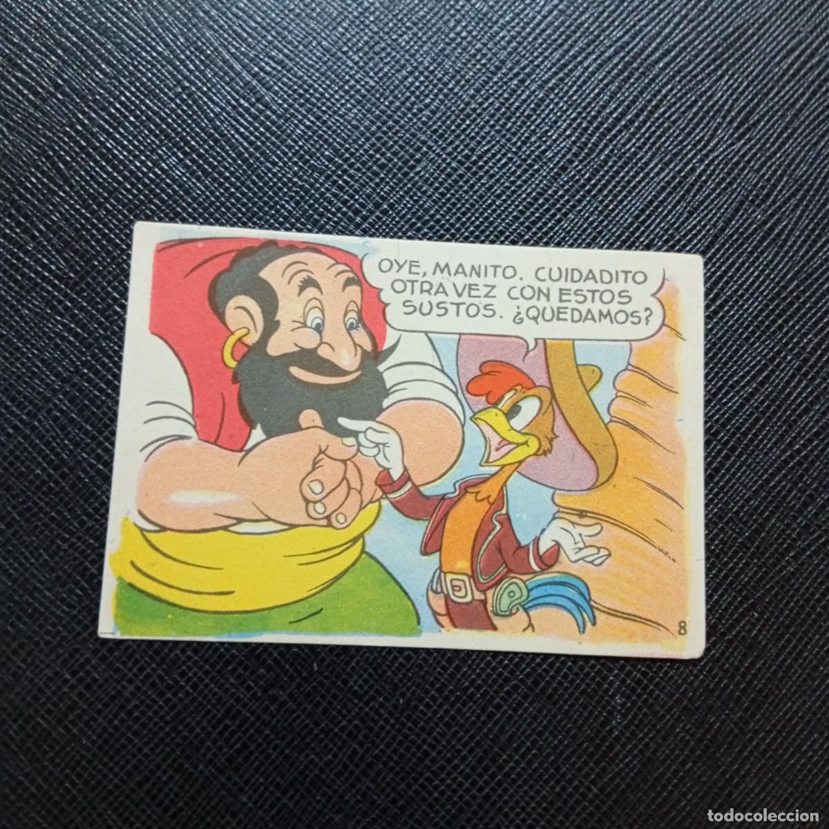 Coleccionismo cromos antiguos: 8 LOS TRES CABALLEROS Y STROMBOLI CHOCOLATES LLOVERAS DISNEY 1948 CROMO - SIN PEGAR - A214 PG343 B