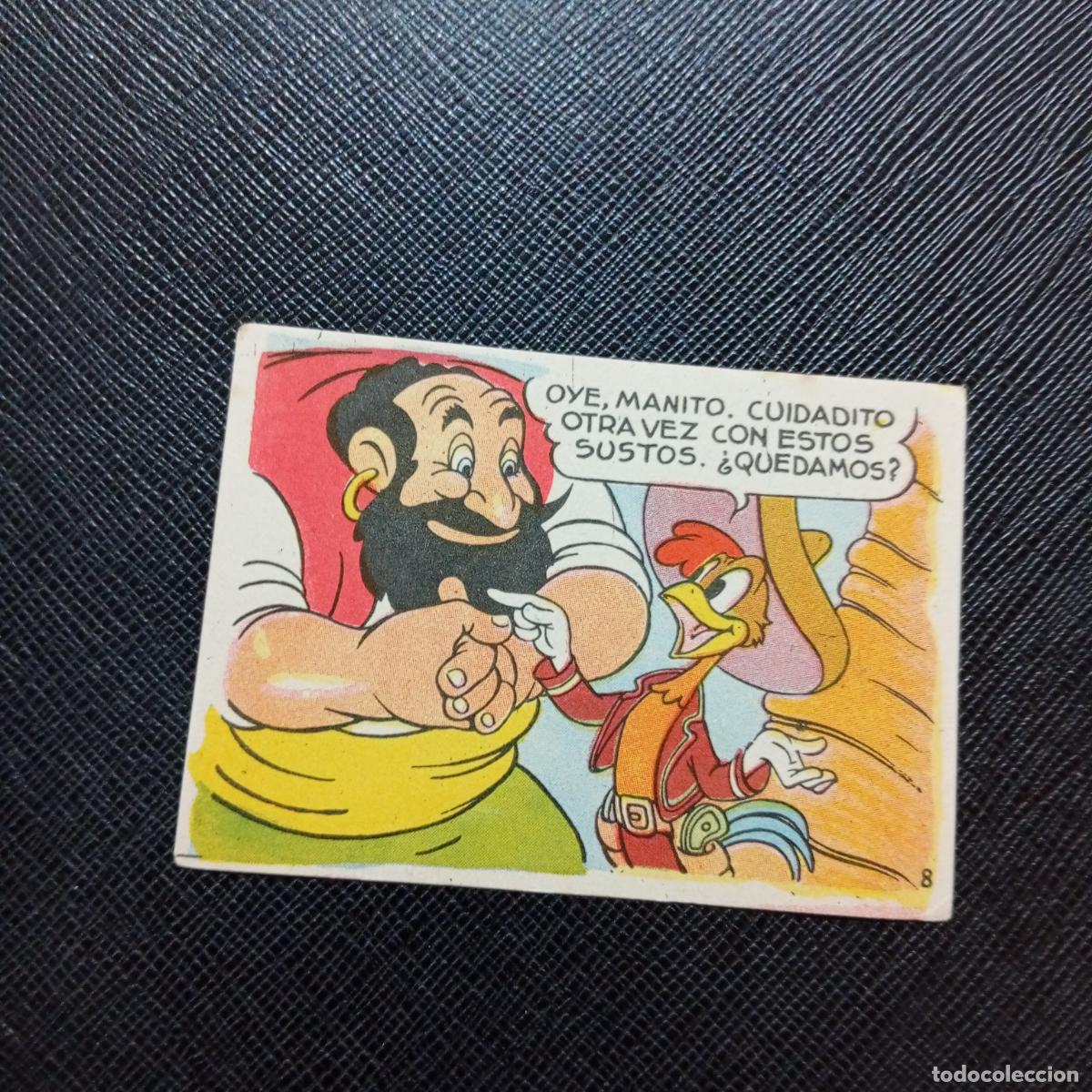Coleccionismo cromos antiguos: 8 LOS TRES CABALLEROS Y STROMBOLI CHOCOLATES LLOVERAS DISNEY 1948 CROMO - SIN PEGAR - A214 PG352 B