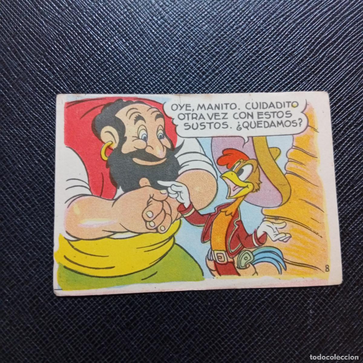 Coleccionismo cromos antiguos: 8 LOS TRES CABALLEROS Y STROMBOLI CHOCOLATES LLOVERAS DISNEY 1948 CROMO - SIN PEGAR - A214 PG361 B