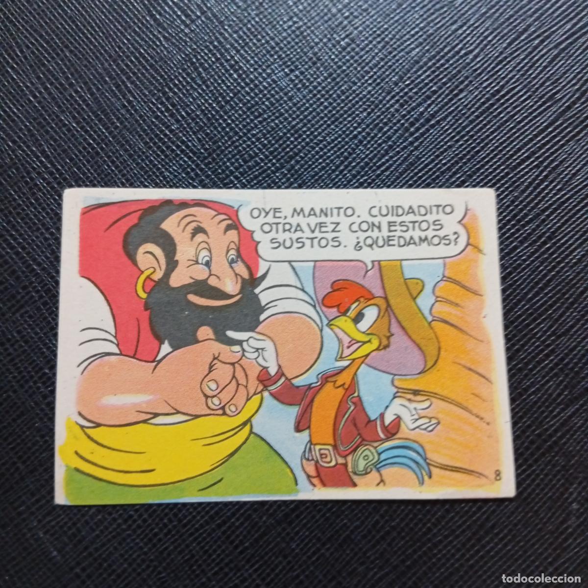 Collectionnisme Cartes &agrave; collectionner anciennes: 8 LOS TRES CABALLEROS Y STROMBOLI CHOCOLATES LLOVERAS DISNEY 1948 CROMO - SIN PEGAR - A214 PG379