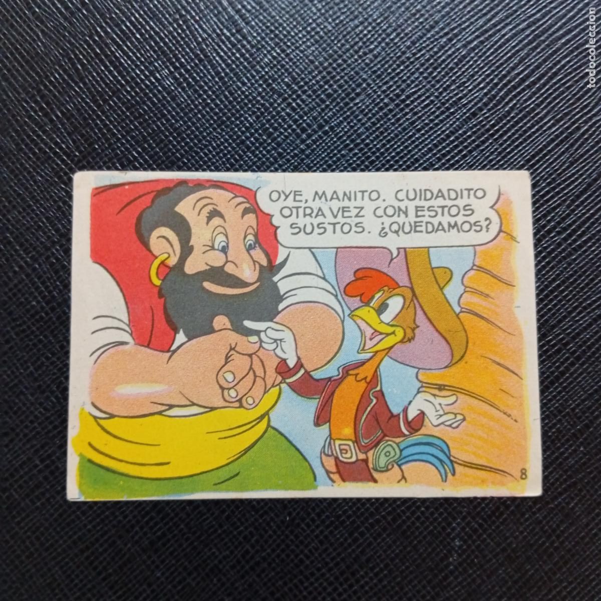Coleccionismo cromos antiguos: 8 LOS TRES CABALLEROS Y STROMBOLI CHOCOLATES LLOVERAS DISNEY 1948 CROMO - SIN PEGAR - A214 PG397