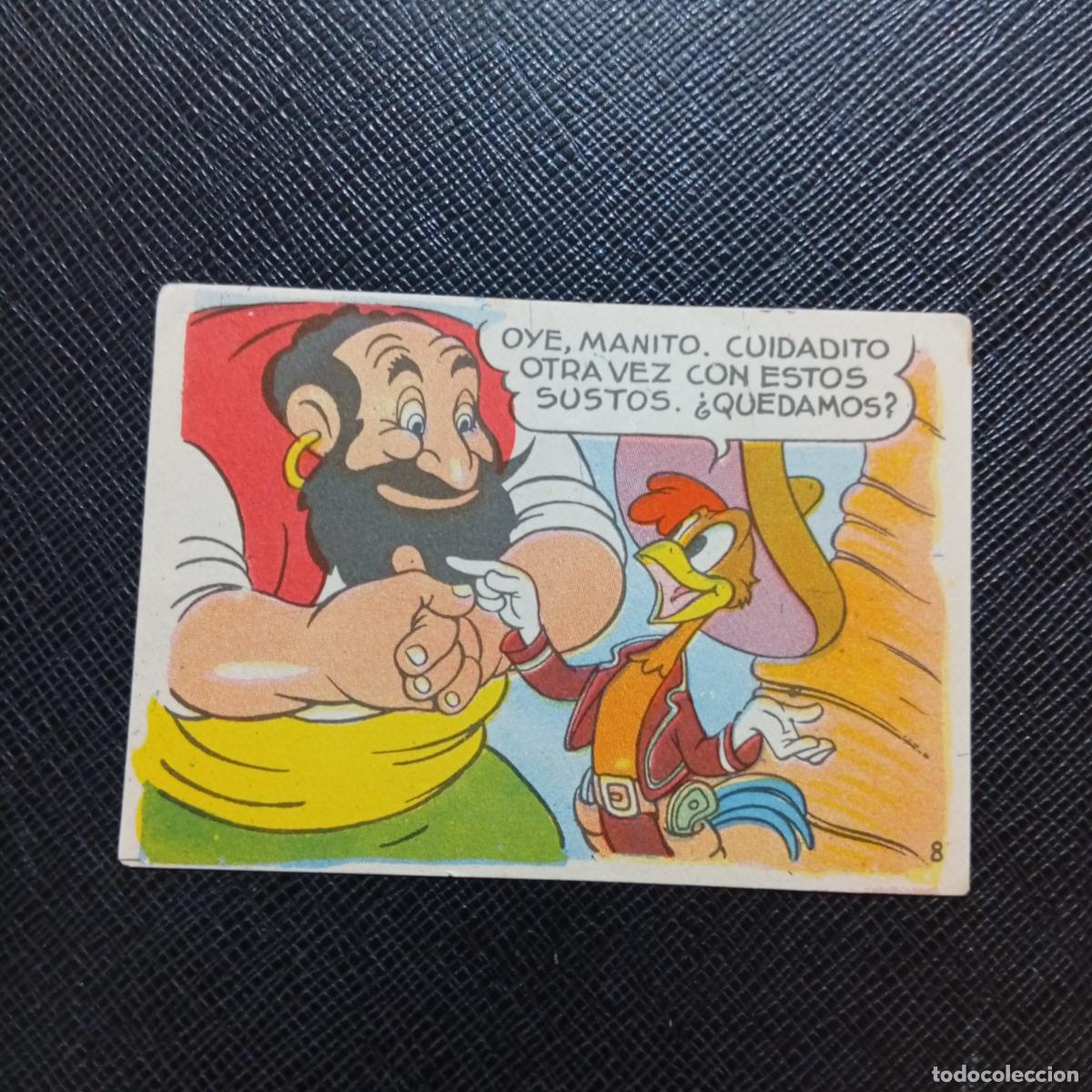 Coleccionismo cromos antiguos: 8 LOS TRES CABALLEROS Y STROMBOLI CHOCOLATES LLOVERAS DISNEY 1948 CROMO - SIN PEGAR - A214 PG397 B