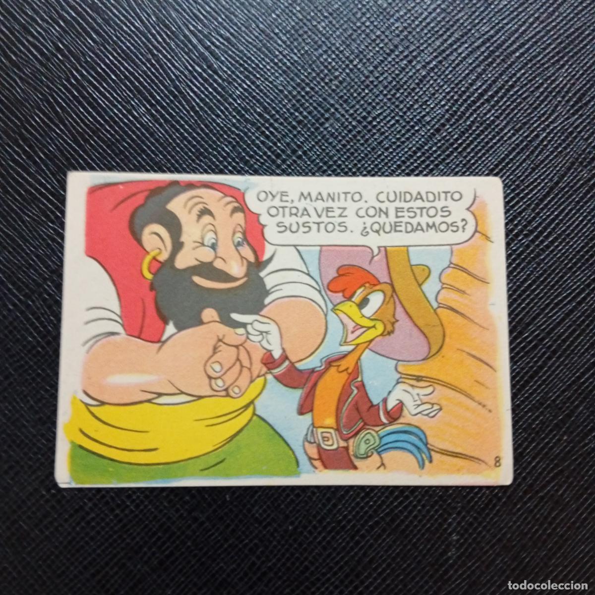 Coleccionismo cromos antiguos: 8 LOS TRES CABALLEROS Y STROMBOLI CHOCOLATES LLOVERAS DISNEY 1948 CROMO - SIN PEGAR - A214 PG406