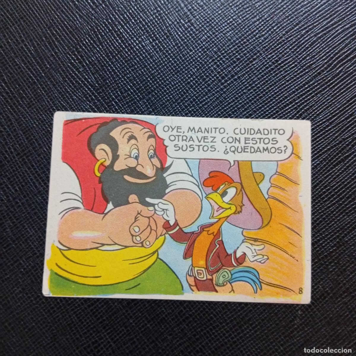 Coleccionismo cromos antiguos: 8 LOS TRES CABALLEROS Y STROMBOLI CHOCOLATES LLOVERAS DISNEY 1948 CROMO - SIN PEGAR - A214 PG406 B