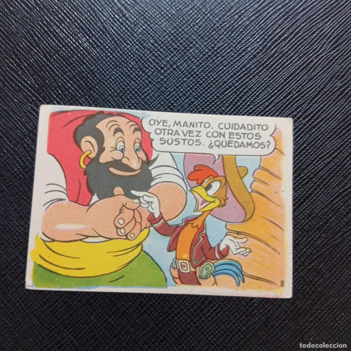 Coleccionismo cromos antiguos: 8 LOS TRES CABALLEROS Y STROMBOLI CHOCOLATES LLOVERAS DISNEY 1948 CROMO - SIN PEGAR - A214 PG415 B