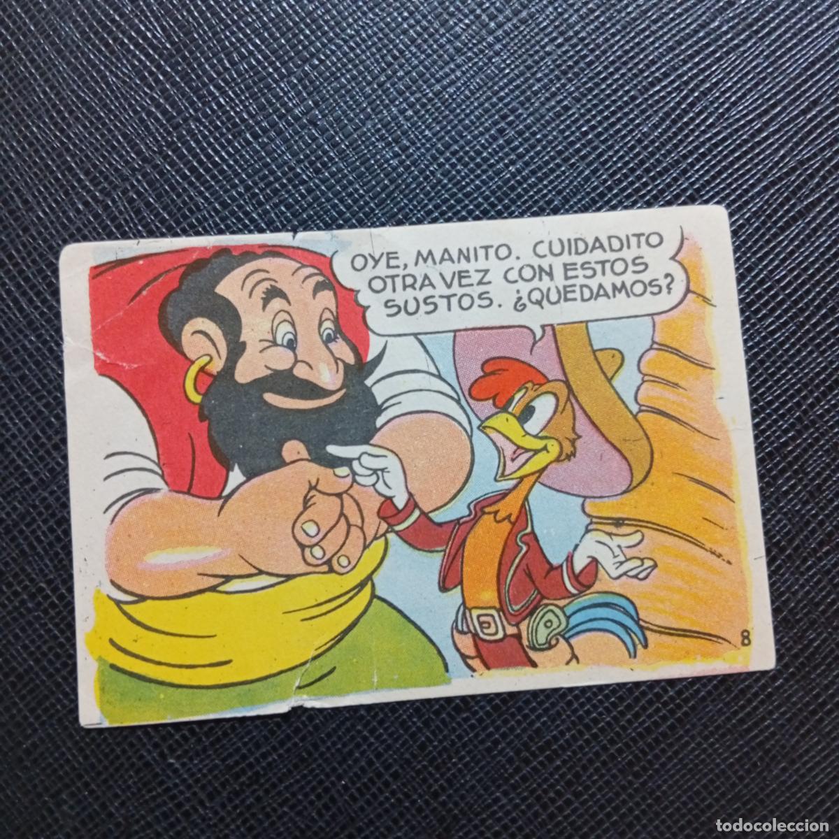 Coleccionismo cromos antiguos: 8 LOS TRES CABALLEROS Y STROMBOLI CHOCOLATES LLOVERAS DISNEY 1948 CROMO - SIN PEGAR - A214 PG424 B