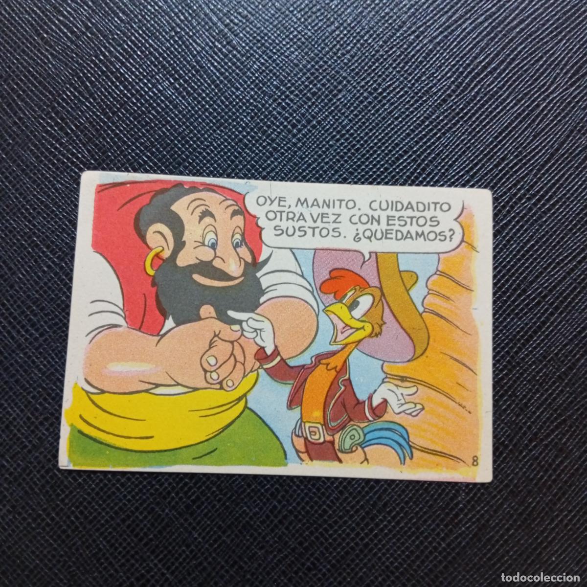 Coleccionismo cromos antiguos: 8 LOS TRES CABALLEROS Y STROMBOLI CHOCOLATES LLOVERAS DISNEY 1948 CROMO - SIN PEGAR - A214 PG442