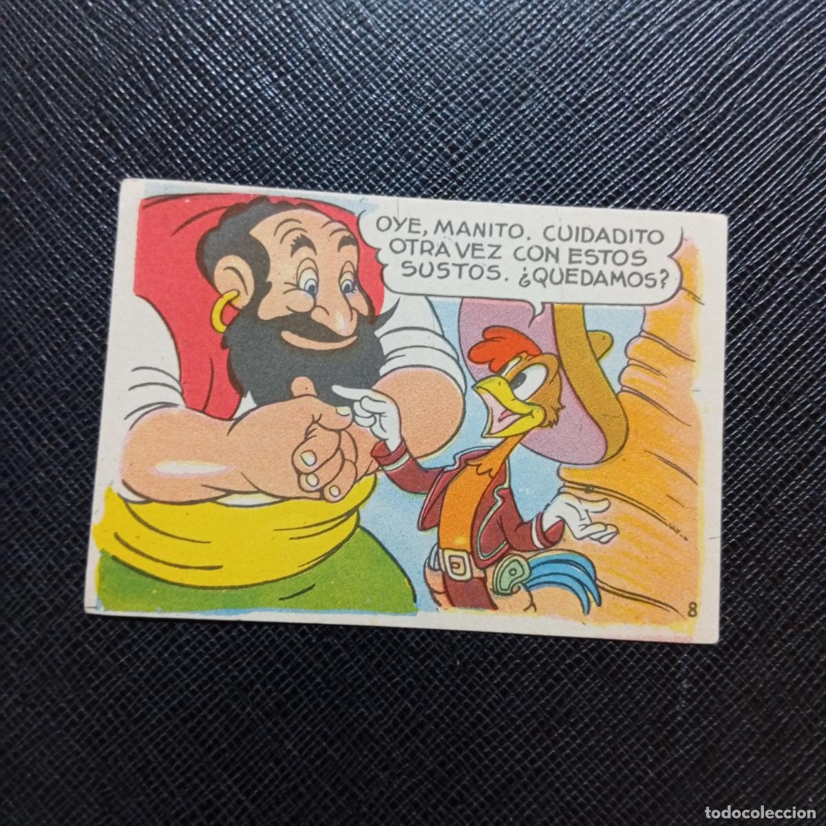 Coleccionismo cromos antiguos: 8 LOS TRES CABALLEROS Y STROMBOLI CHOCOLATES LLOVERAS DISNEY 1948 CROMO - SIN PEGAR - A214 PG451 B