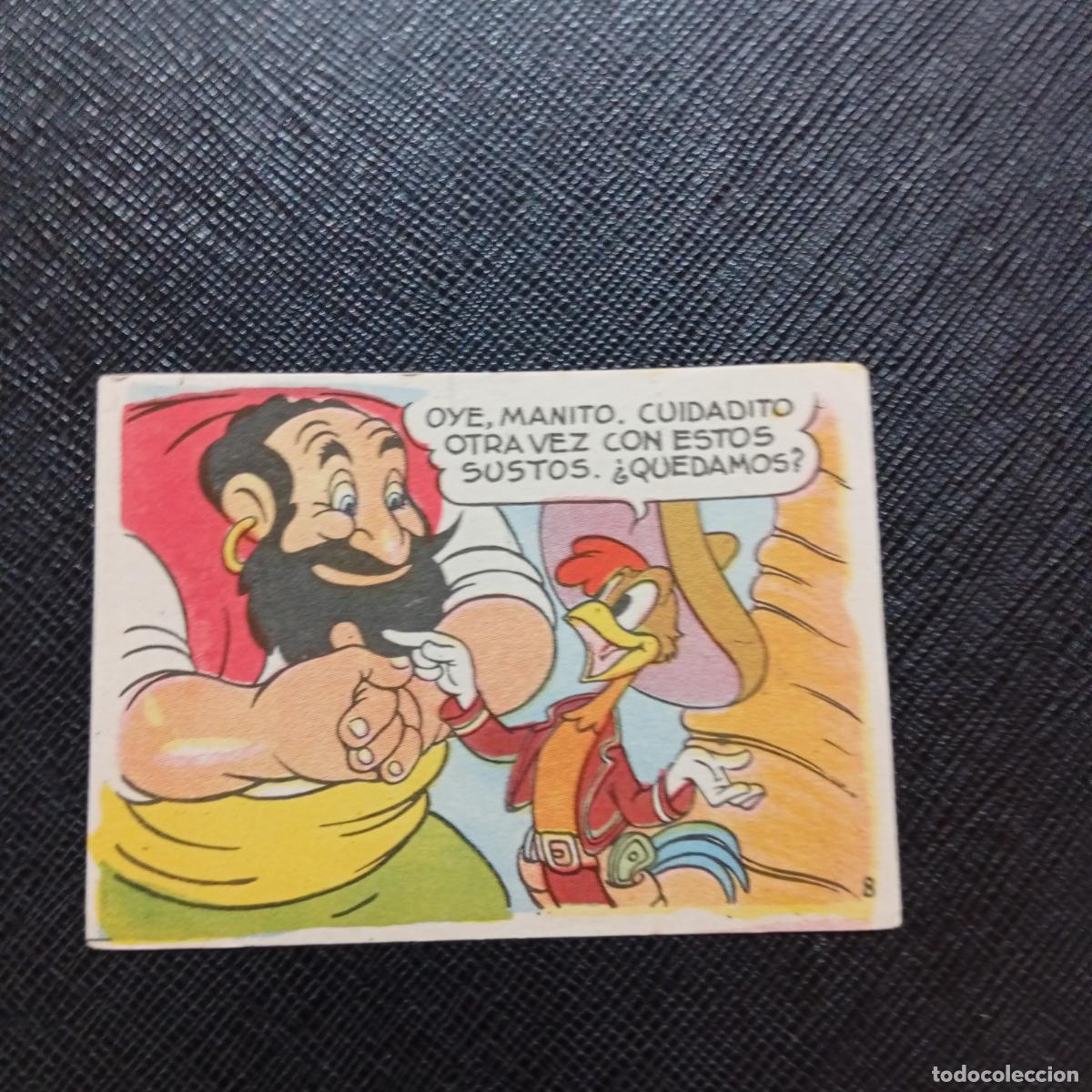 Sammeln alte Sammelbilder: 8 LOS TRES CABALLEROS Y STROMBOLI CHOCOLATES LLOVERAS DISNEY 1948 CROMO - SIN PEGAR - A214 PG469