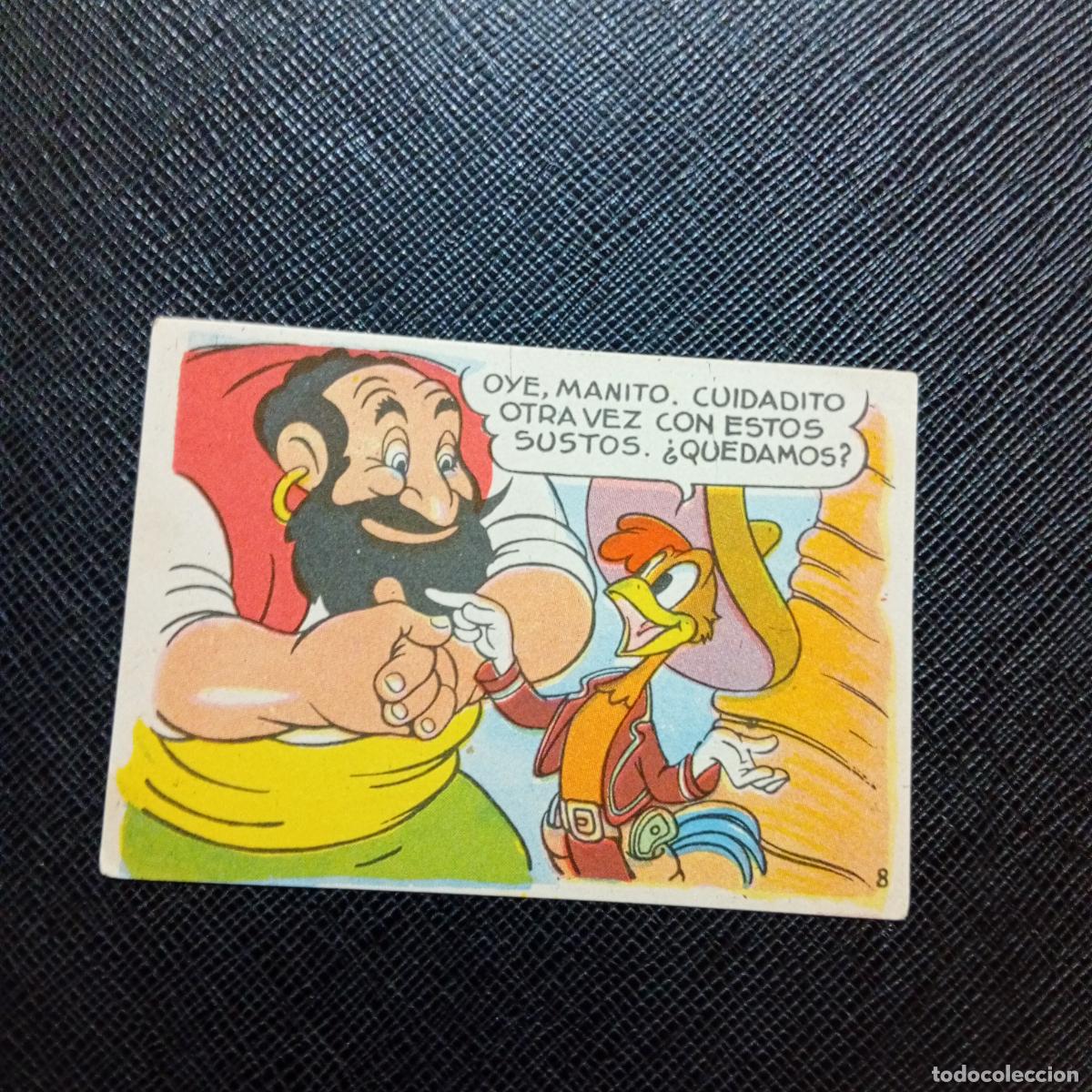 Coleccionismo cromos antiguos: 8 LOS TRES CABALLEROS Y STROMBOLI CHOCOLATES LLOVERAS DISNEY 1948 CROMO - SIN PEGAR - A214 PG478 B
