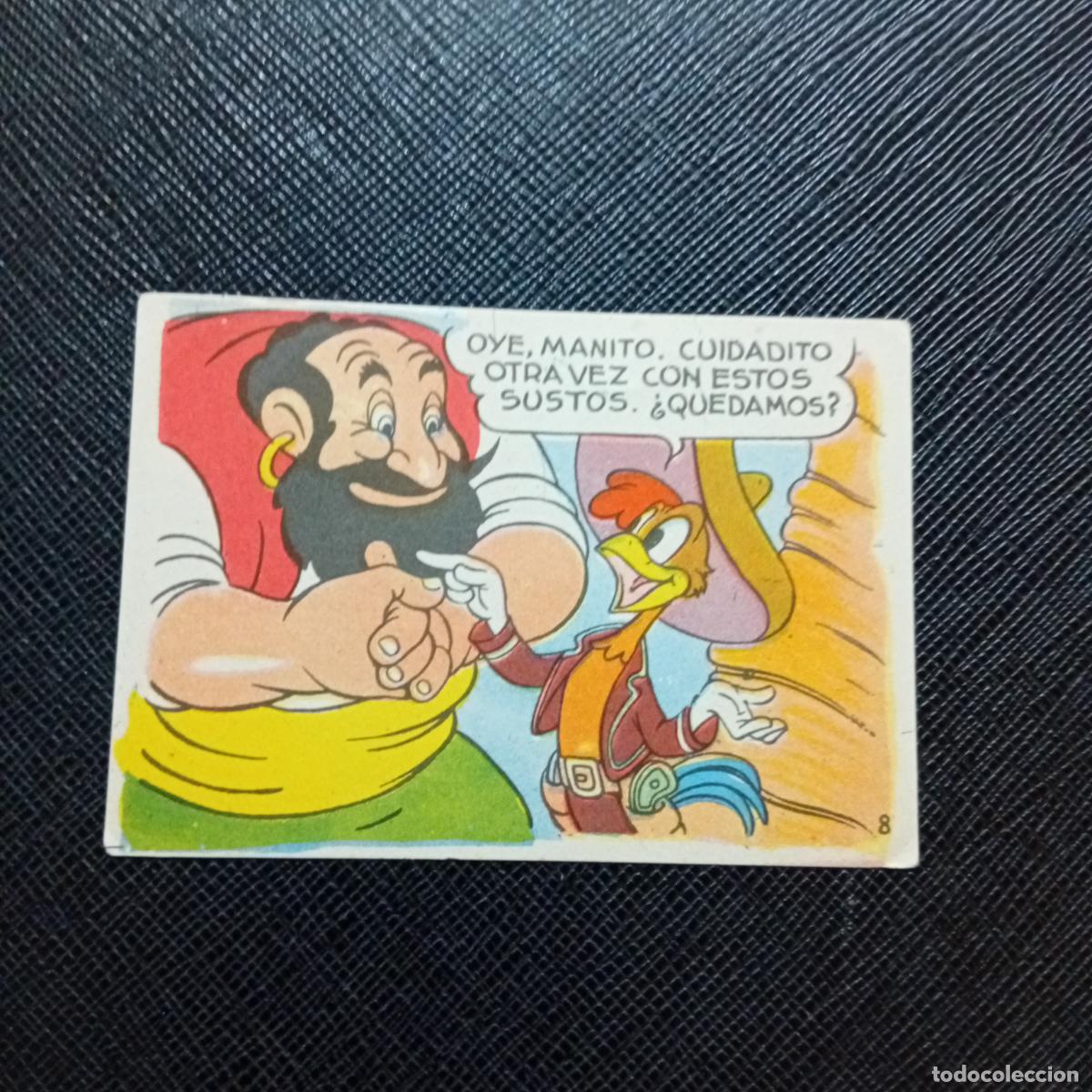 Coleccionismo cromos antiguos: 8 LOS TRES CABALLEROS Y STROMBOLI CHOCOLATES LLOVERAS DISNEY 1948 CROMO - SIN PEGAR - A214 PG487 B