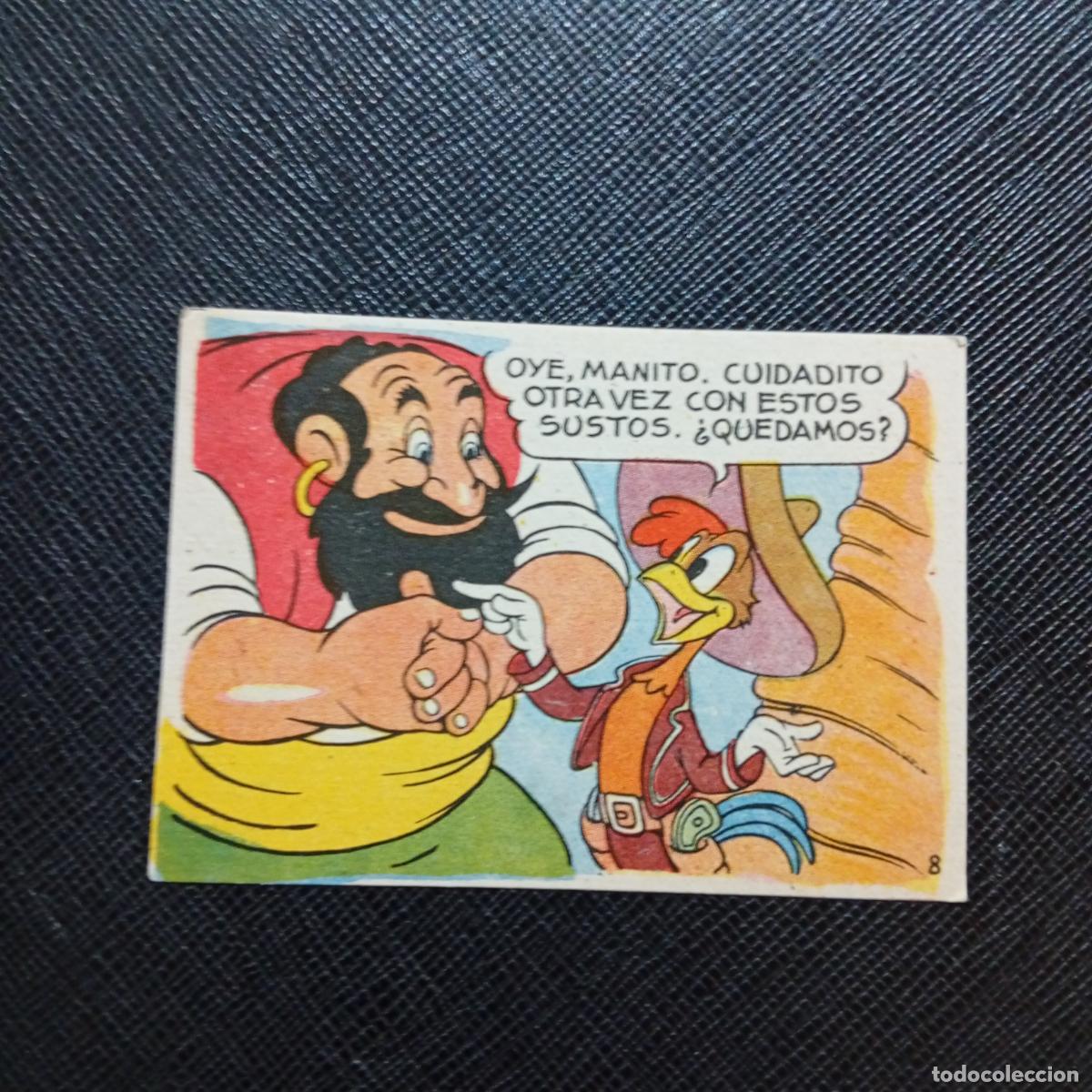 Coleccionismo cromos antiguos: 8 LOS TRES CABALLEROS Y STROMBOLI CHOCOLATES LLOVERAS DISNEY 1948 CROMO - SIN PEGAR - A214 PG505