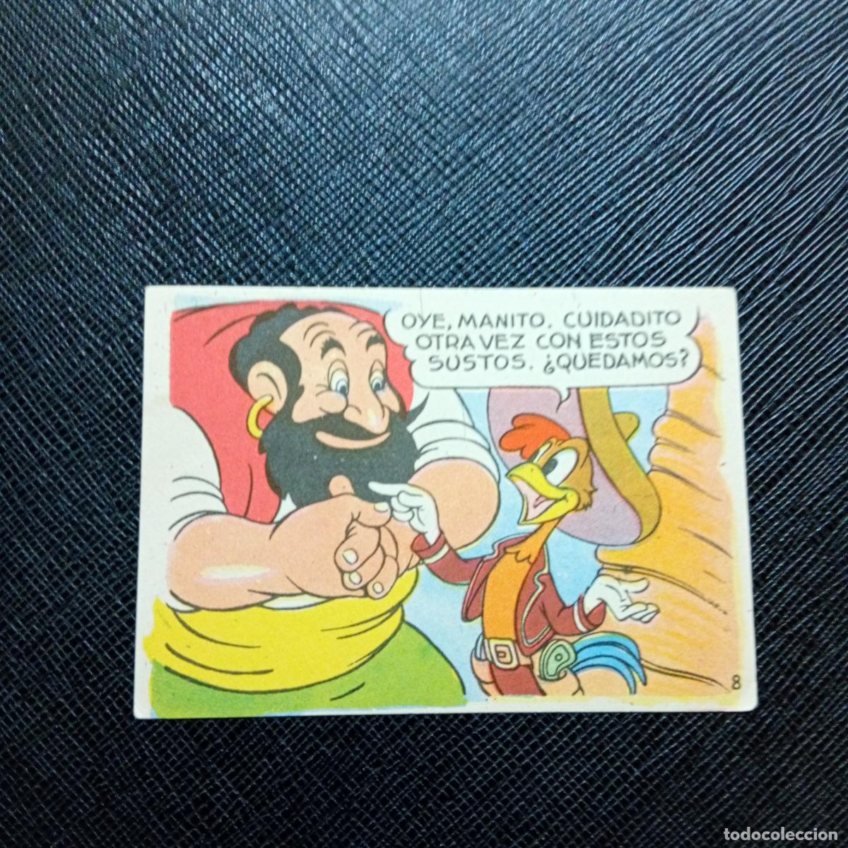 Coleccionismo cromos antiguos: 8 LOS TRES CABALLEROS Y STROMBOLI CHOCOLATES LLOVERAS DISNEY 1948 CROMO - SIN PEGAR - A214 PG505 B