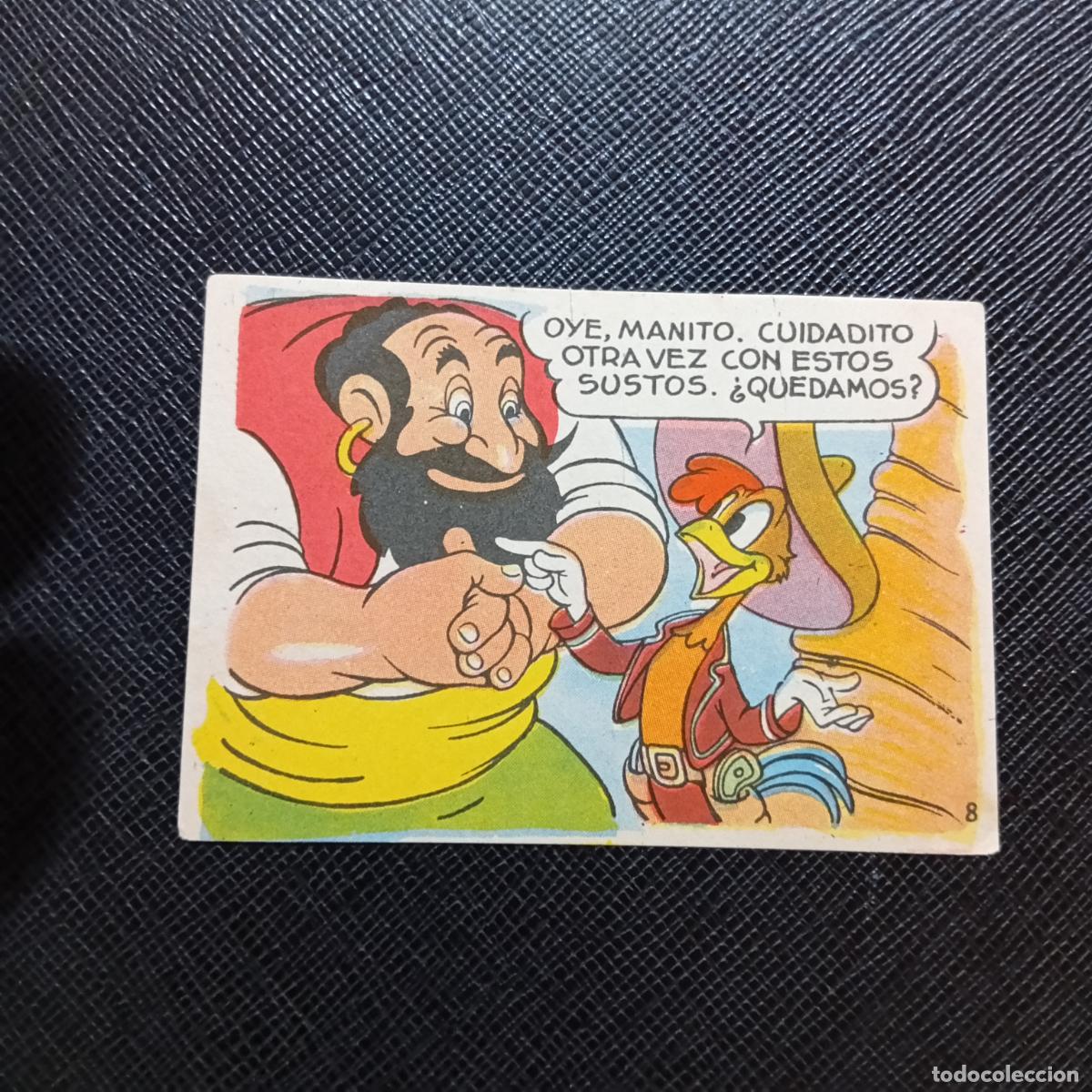 Coleccionismo cromos antiguos: 8 LOS TRES CABALLEROS Y STROMBOLI CHOCOLATES LLOVERAS DISNEY 1948 CROMO - SIN PEGAR - A214 PG514 B