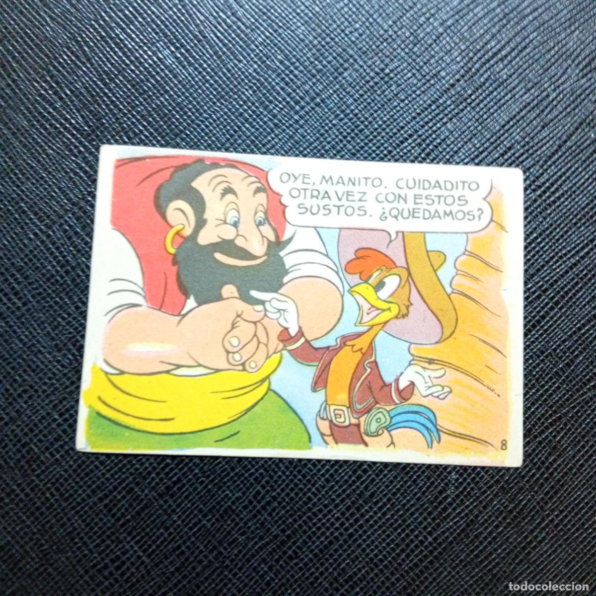 Coleccionismo cromos antiguos: 8 LOS TRES CABALLEROS Y STROMBOLI CHOCOLATES LLOVERAS DISNEY 1948 CROMO - SIN PEGAR - A214 PG523 B