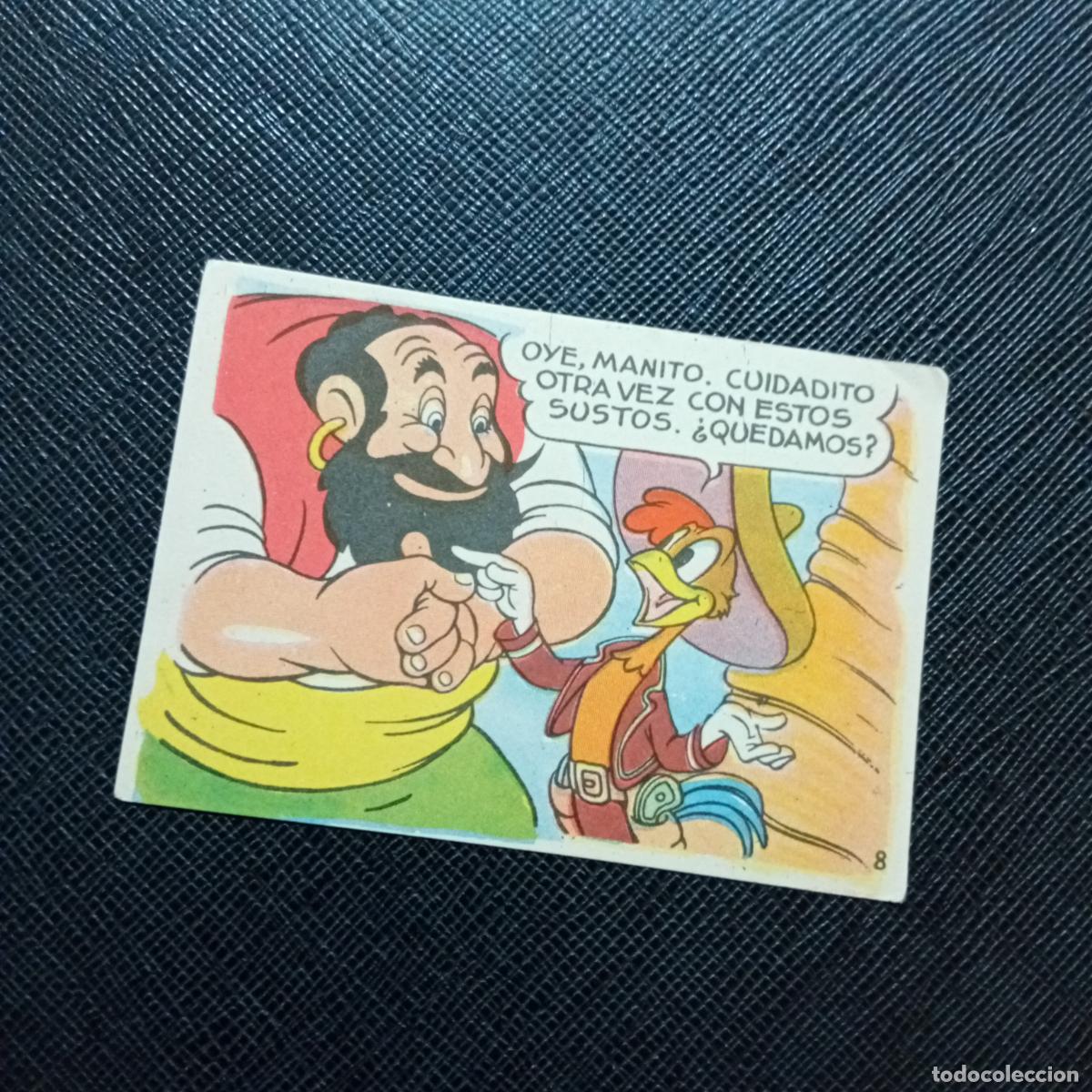 Coleccionismo cromos antiguos: 8 LOS TRES CABALLEROS Y STROMBOLI CHOCOLATES LLOVERAS DISNEY 1948 CROMO - SIN PEGAR - A214 PG532