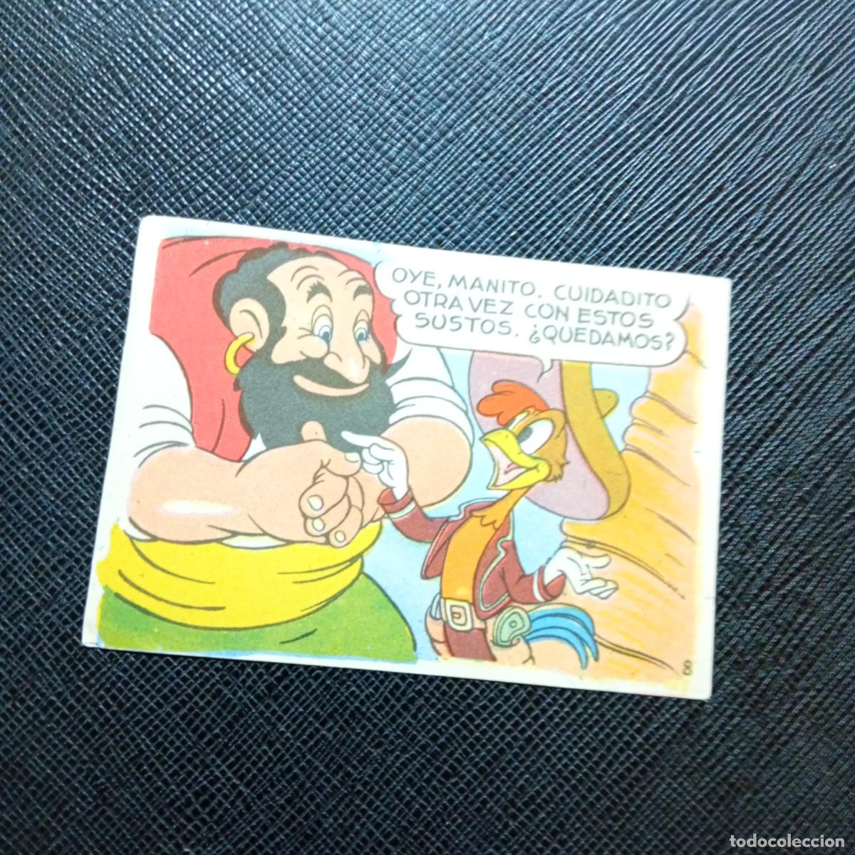 Coleccionismo cromos antiguos: 8 LOS TRES CABALLEROS Y STROMBOLI CHOCOLATES LLOVERAS DISNEY 1948 CROMO - SIN PEGAR - A214 PG532
