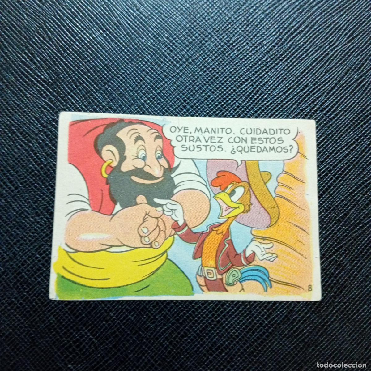 Coleccionismo cromos antiguos: 8 LOS TRES CABALLEROS Y STROMBOLI CHOCOLATES LLOVERAS DISNEY 1948 CROMO - SIN PEGAR - A214 PG532