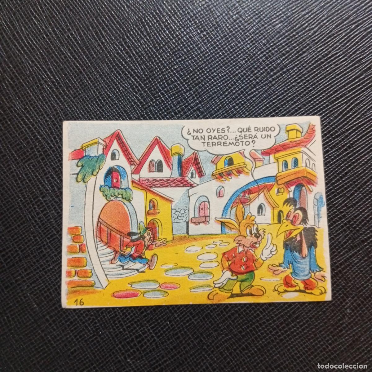 Coleccionismo cromos antiguos: 16 LOS TRES CABALLEROS Y STROMBOLI CHOCOLATES LLOVERAS DISNEY 1948 CROMO - SIN PEGAR - A214 PG226