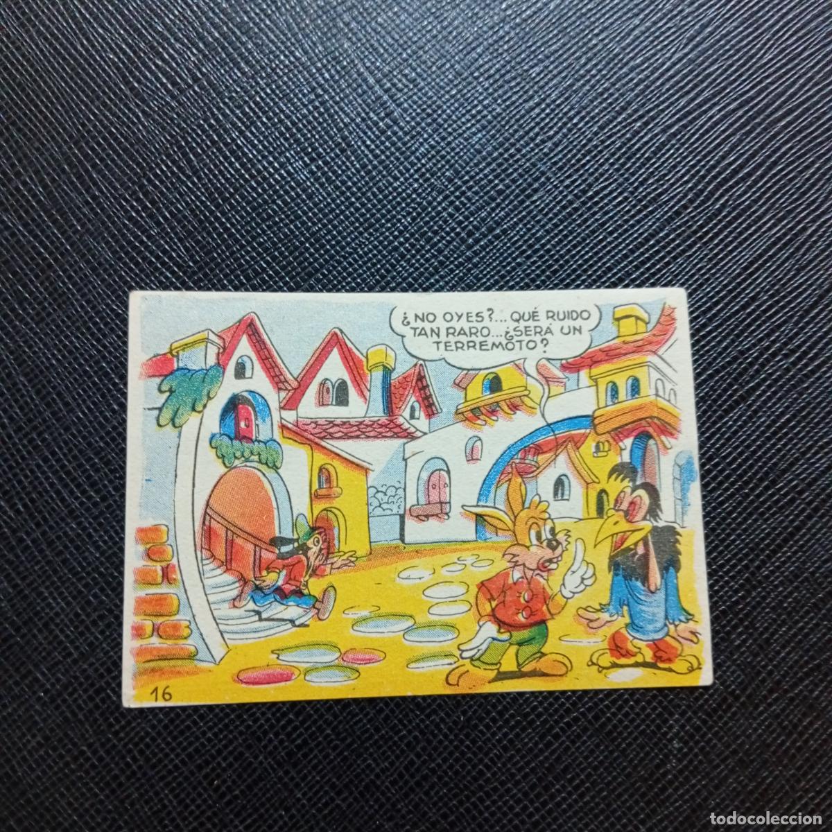 Coleccionismo cromos antiguos: 16 LOS TRES CABALLEROS Y STROMBOLI CHOCOLATES LLOVERAS DISNEY 1948 CROMO - SIN PEGAR - A214 PG217 B