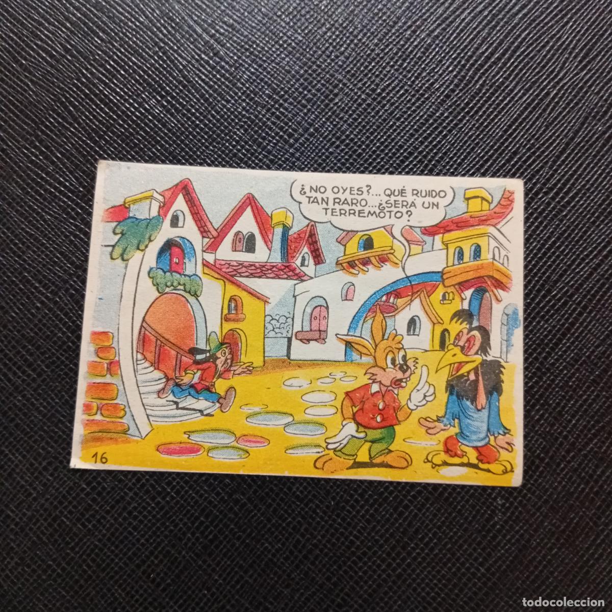 Coleccionismo cromos antiguos: 16 LOS TRES CABALLEROS Y STROMBOLI CHOCOLATES LLOVERAS DISNEY 1948 CROMO - SIN PEGAR - A214 PG235