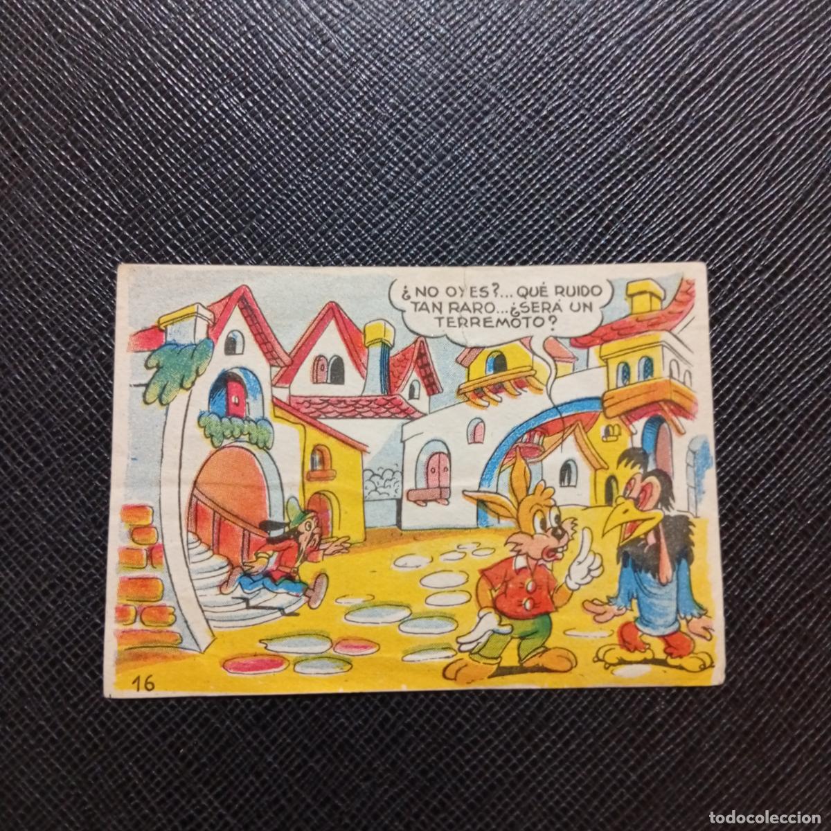Coleccionismo cromos antiguos: 16 LOS TRES CABALLEROS Y STROMBOLI CHOCOLATES LLOVERAS DISNEY 1948 CROMO - SIN PEGAR - A214 PG235 B