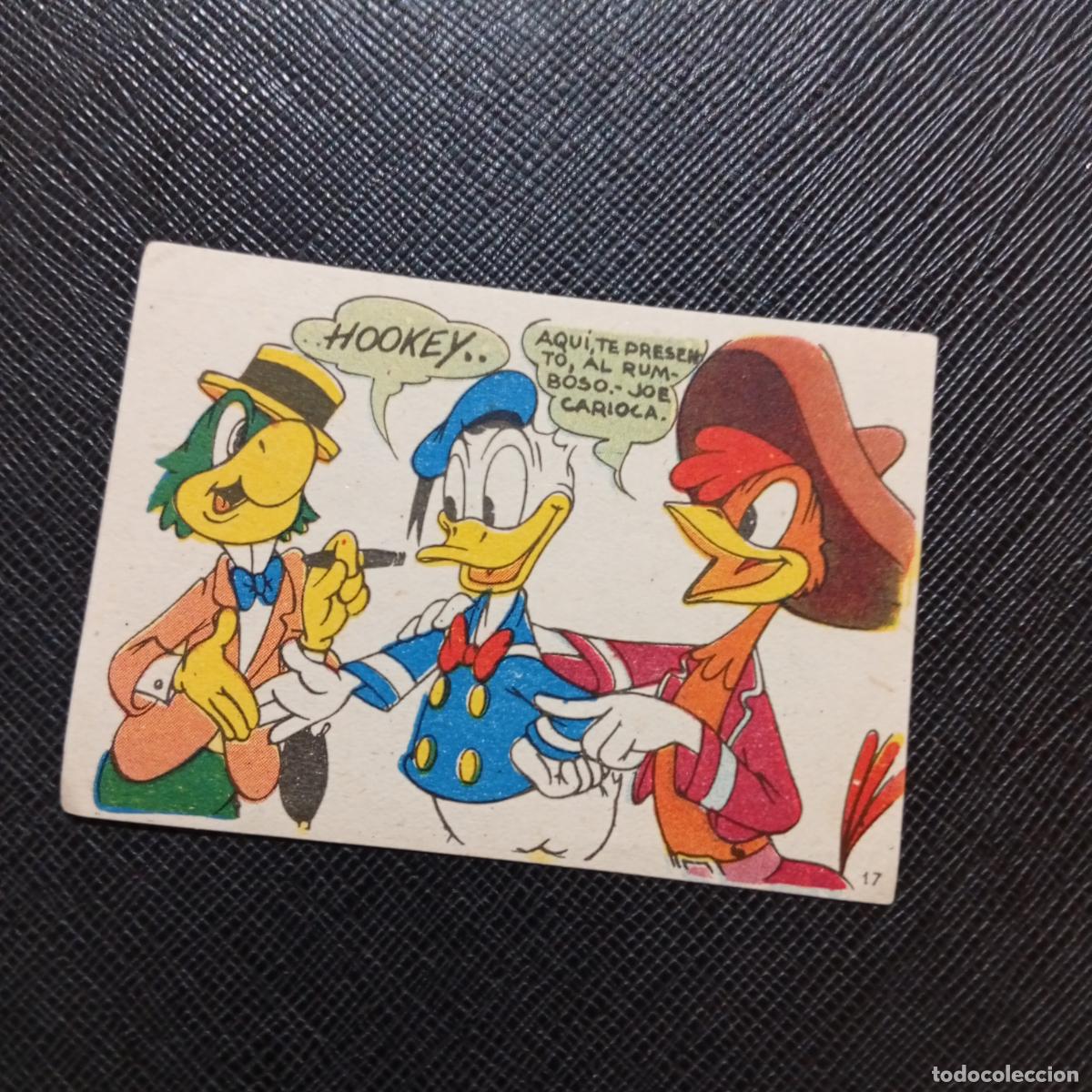 Coleccionismo cromos antiguos: 17 LOS TRES CABALLEROS Y STROMBOLI CHOCOLATES LLOVERAS DISNEY 1948 CROMO - SIN PEGAR - A214 PG307