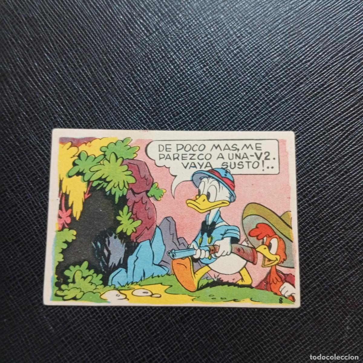 Coleccionismo cromos antiguos: 8 EL PATO DONALD VA DE CAZA CHOCOLATES LLOVERAS DISNEY 1948 CROMO - SIN PEGAR - A214 PG244 B