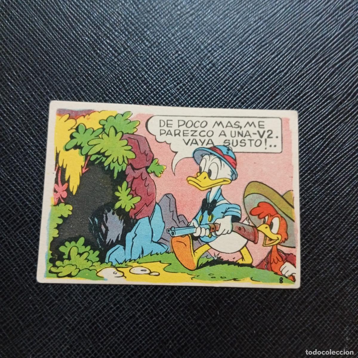 Coleccionismo cromos antiguos: 8 EL PATO DONALD VA DE CAZA CHOCOLATES LLOVERAS DISNEY 1948 CROMO - SIN PEGAR - A214 PG253 B