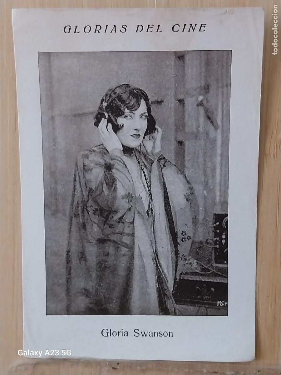 Coleccionismo cromos antiguos: GLORIA SWANSON GLORIAS CINE CROMO 10 GLICOSAN LLACH PUBLICIDAD *** 11.2X7.8CMS ORIGINAL *