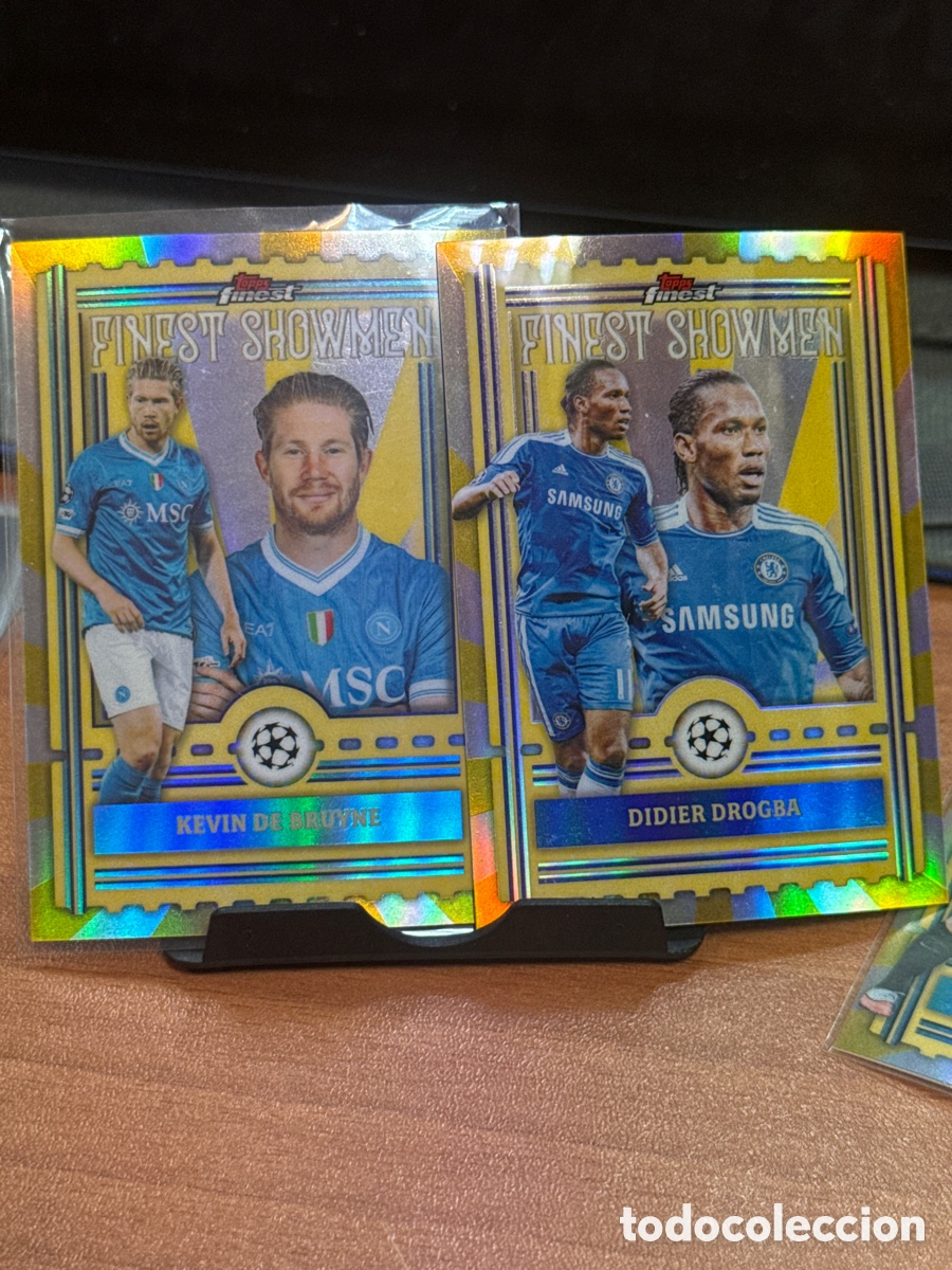 Coleccionismo cromos antiguos: Kevin de bruyne y didier drogba topps finest