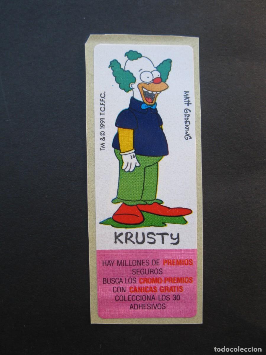 Coleccionismo cromos antiguos: CROMO - KRUSTY - CHICLES LOS SIMPSON - NUNCA PEGADO. - Foto 1