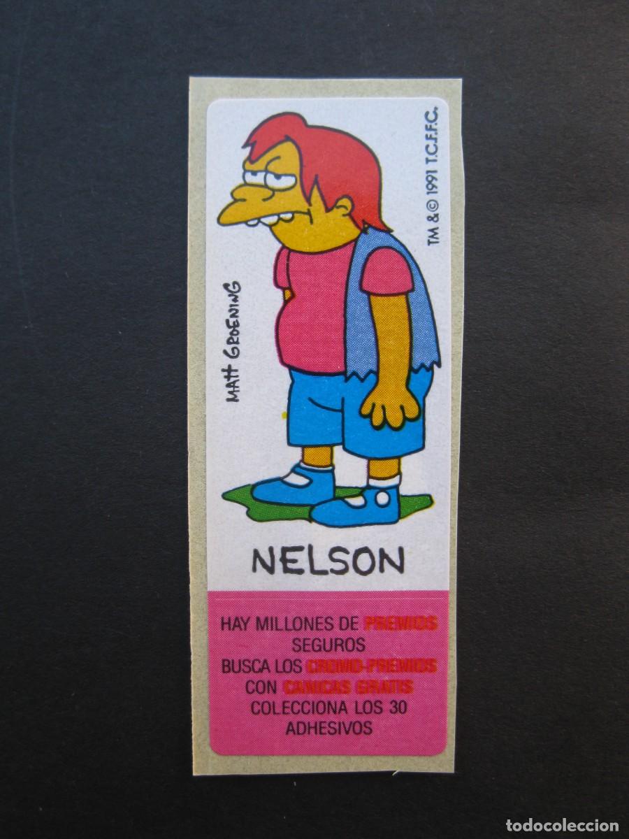 Sammeln alte Sammelbilder: CROMO - NELSON - CHICLES LOS SIMPSON - NUNCA PEGADO.
