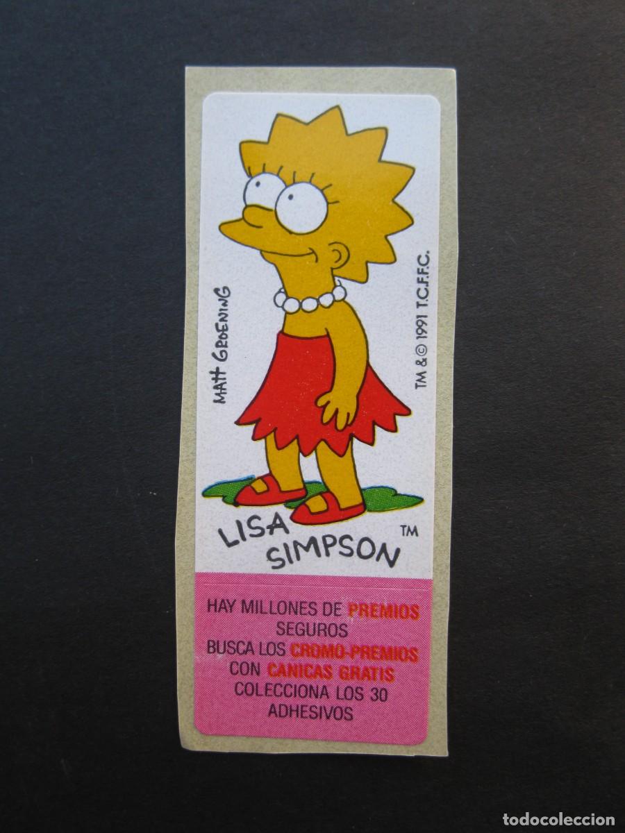 Collectable Antique Stickers: CROMO - LISA SIMPSON - CHICLES LOS SIMPSON - NUNCA PEGADO.