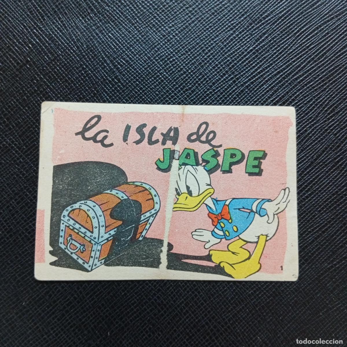 Coleccionismo cromos antiguos: 1 LA ISLA DE JASPE CHOCOLATES LLOVERAS DISNEY 1948 CROMO - SIN PEGAR - A214 PG253
