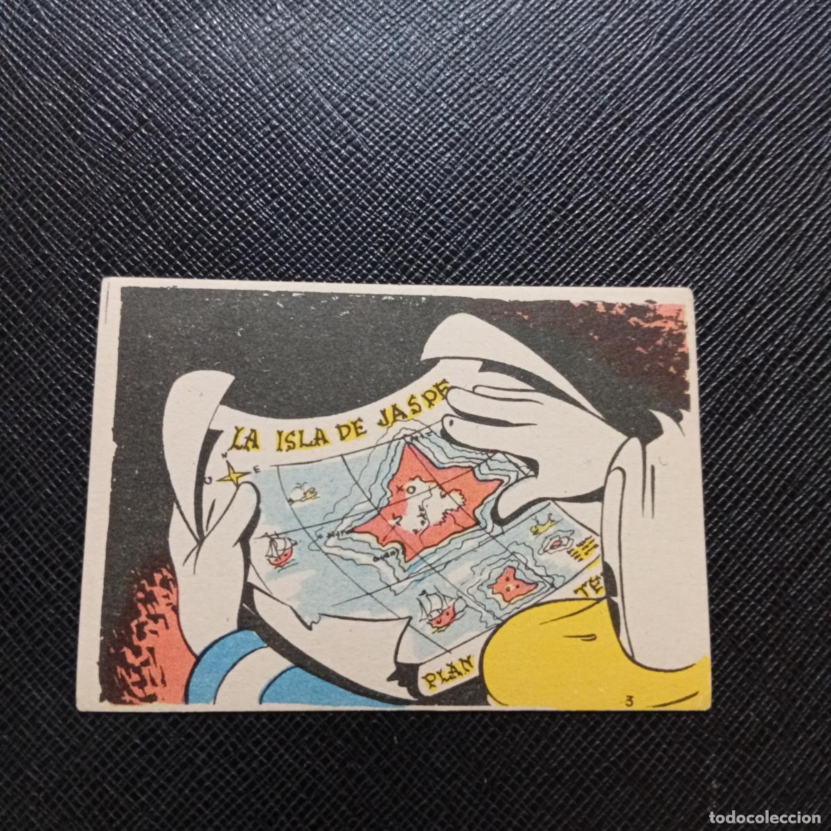Coleccionismo cromos antiguos: 3 LA ISLA DE JASPE CHOCOLATES LLOVERAS DISNEY 1948 CROMO - SIN PEGAR - A214 PG253