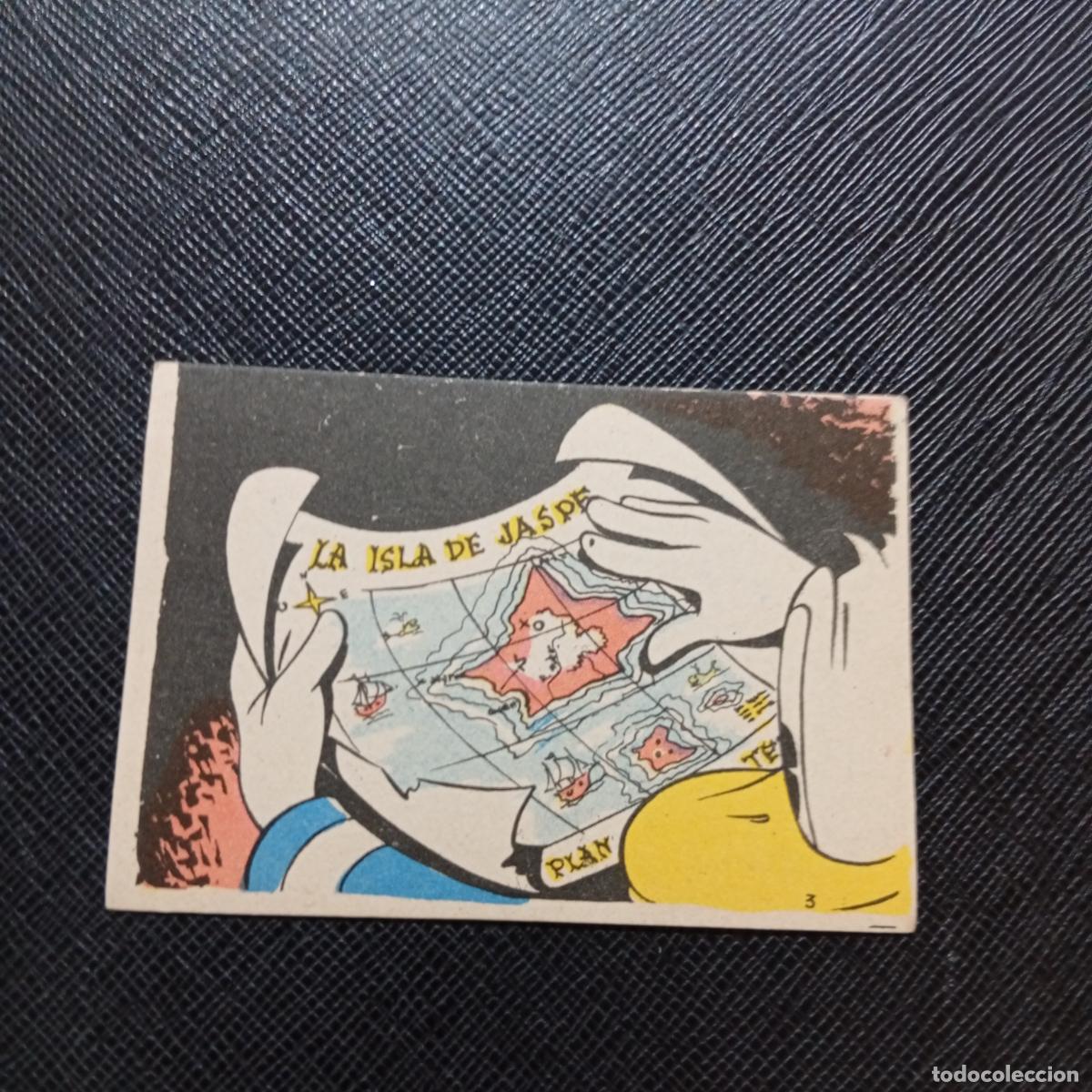 Coleccionismo cromos antiguos: 3 LA ISLA DE JASPE CHOCOLATES LLOVERAS DISNEY 1948 CROMO - SIN PEGAR - A214 PG253 B