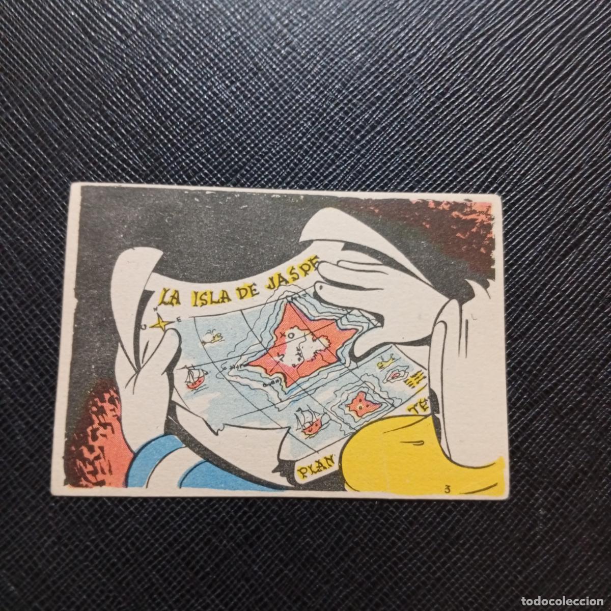 Coleccionismo cromos antiguos: 3 LA ISLA DE JASPE CHOCOLATES LLOVERAS DISNEY 1948 CROMO - SIN PEGAR - A214 PG262